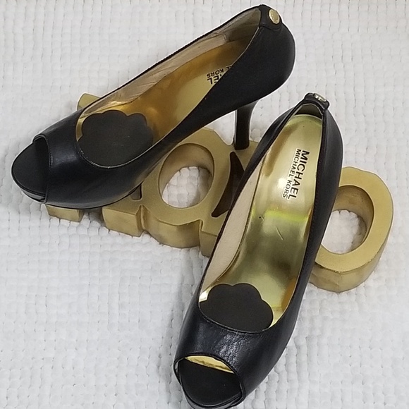 Michael Kors Shoes - Michael Kors Peep Toe Black Pumps